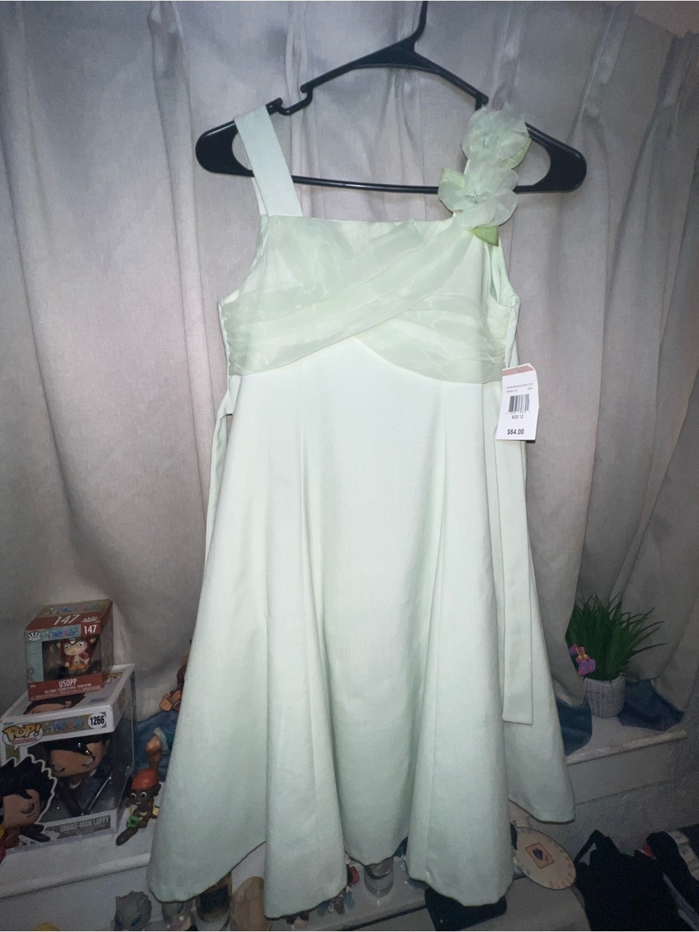 iris & ivy Light Pastel Green Floral Dress